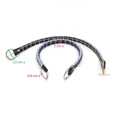 Cheope Venus Fabric Handles with Silver Details | Tessiland