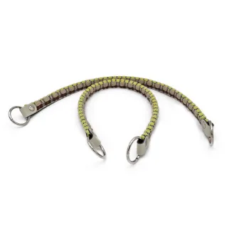 Cheope Fabric Handles with Rings and Eco-Leather Finished Made in Italy Terra
