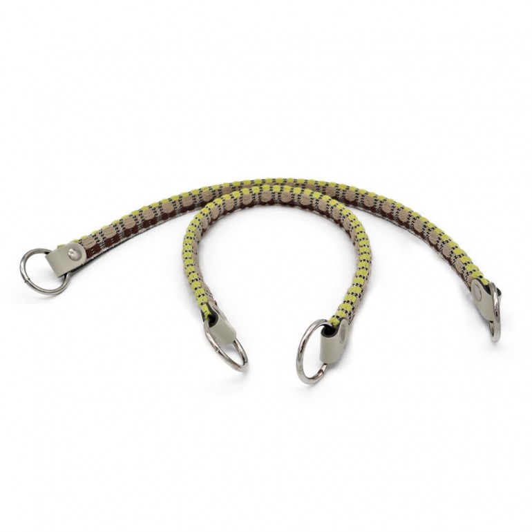 Cheope Earth Fabric Handles with Silver Details | Tessiland