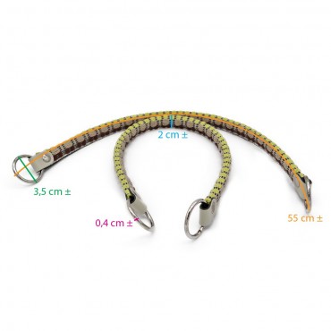 Cheope Earth Fabric Handles with Silver Details | Tessiland