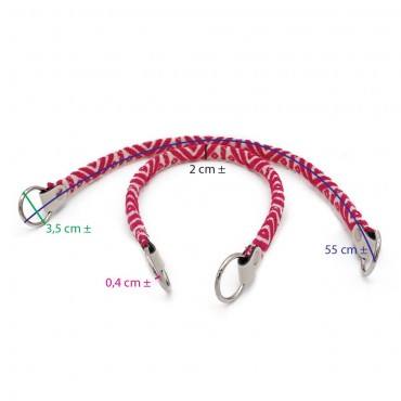 Fuchsia Maya Fabric Handles for bags and clutches | Tessiland