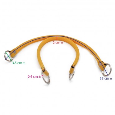 Asas de Tela Simple Amarillo con detalles plateados | Tessiland