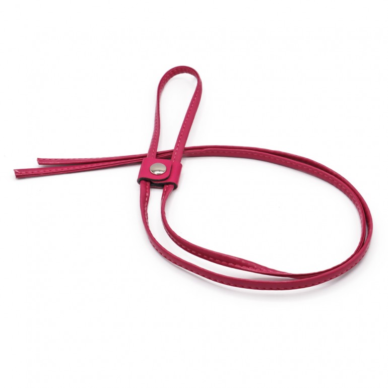 Coulisse en éco-cuir pour la fermeture de sacs à dos et sacs Magenta | Tessiland