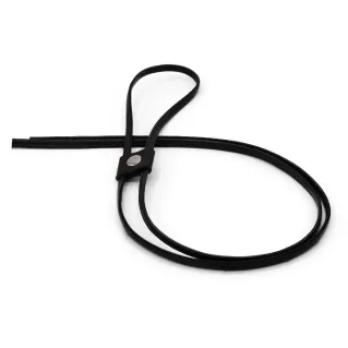 Coulisse en simili cuir avec régulateur 120cm fabriqué en Italie Nero