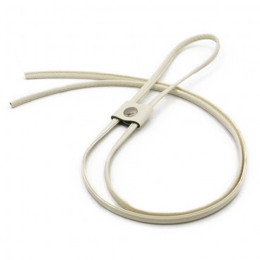 Coulisse en éco-cuir pour la fermeture de sacs à dos et sacs Blanc Crème | Tessiland