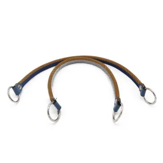Asas Bands de tejido con anillos y terminaciones de ecopiel Made in Italy Genova