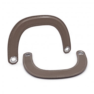 Handles DIOR Handmade Eco-Leather Handles in Dove Gray: Refined Details Made in Italy | Tessiland