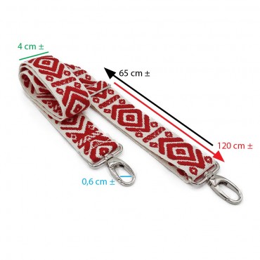 Strap Fabric  for crochet bags Maya Red | Tessiland