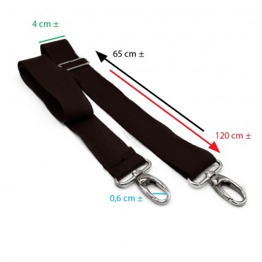 Tracolla Borsa Tessuto Simple Marrone | Tessiland