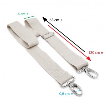 Tracolla Borsa Tessuto Simple Naturale | Tessiland