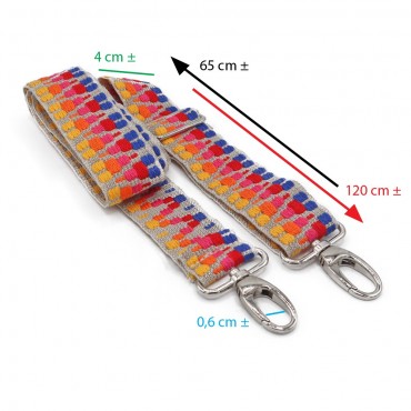 Bandoulière pour Sac en Tissu Cheope Lune avec finitions en argent | Tessiland