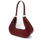Set Borsa Kaya in Ecopelle con rifiniture argento Bordeaux | Tessiland