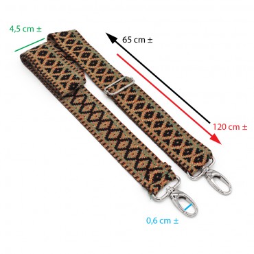 Strap for crochet bags Fabric Rombo Lux Green | Tessiland