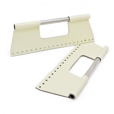 Manici Inka per borse in ecopelle con fori made in Italy Panna