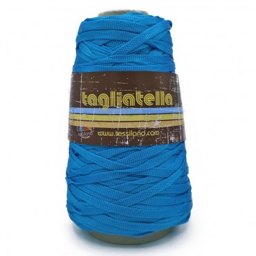 Tagliatella fettuccia tubolare per borse e arredo 200g Azzurro