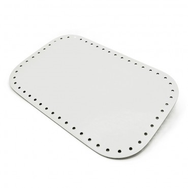 Fondo borsa 28X18 ovale in ecopelle made in Italy Bianco