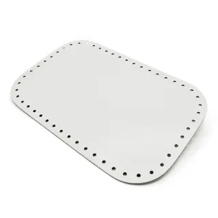Fondo de bolsa rectangular 28X18 en ecopiel hecho en Italia Blanco