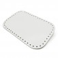 Eco Leather Bag Bottom 28x18 with Rounded Corner White | Tessiland