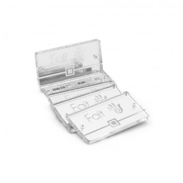 Étiquette en plexiglas transparent pochette | Tessiland