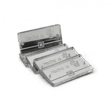 Mirrored plexiglass tag silver pochette | Tessiland