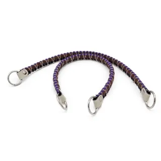 Cheope Fabric Handles with Rings and Eco-Leather Finished Made in Italy Marte