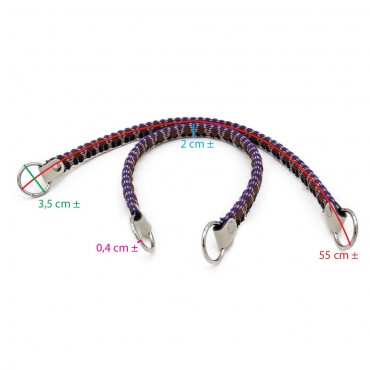 Cheope Mars Fabric Handles with Silver Details | Tessiland