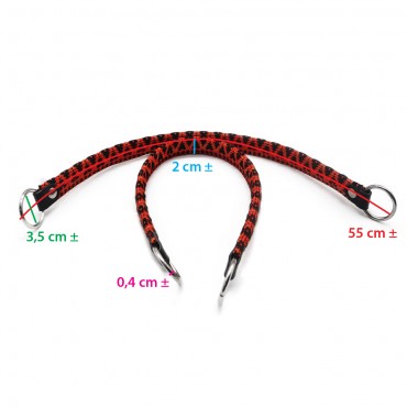 Manici Tessuto Rombo Lux Rosso per borse e pochette | Tessiland