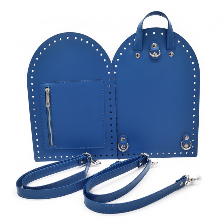 Set Zaino Pocket in ecopelle colore Bluette | Tessiland