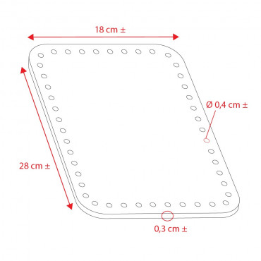 Eco Leather Bag Bottom 28x18 with Rounded Corner Magenta | Tessiland