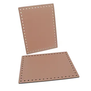 Hollow Side Panels in Faux Leather 18x24 cm Tessiland 2 pcs Cipria