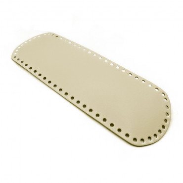Fondo borsa 36X12 ovale in ecopelle made in Italy Panna