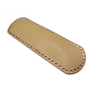 Oval Eco-Leather Bag Bottom 36X12 Made in Italy Beige