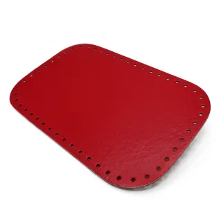 Fondo de bolsa rectangular 28X18 en ecopiel hecho en Italia Rojo