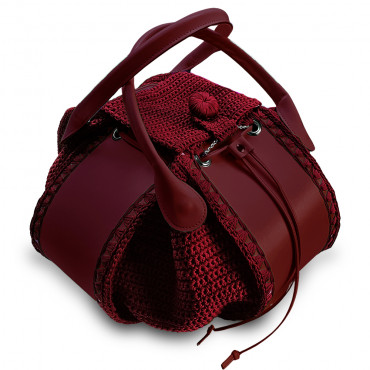 La borsa a uncinetto dell'anno | Borsa Crazy in Colore Bordeaux | Tessiland
