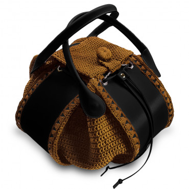 La borsa a uncinetto dell'anno | Borsa Crazy in Colore Nero | Tessiland