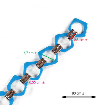 Catena Dysart Turchese Oro cm 80