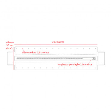 Zip 20cm Lampo per borsa Cipria