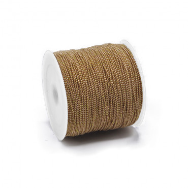 Filato Elastico per Bijoux Lumiflex Eco in PET 50m Beige oro l1565-2