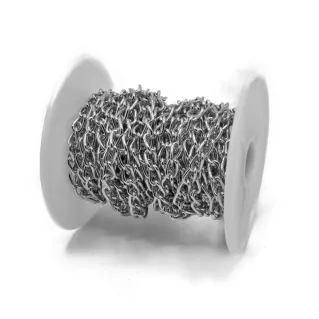 7x4mm Chain for Pouch 5m Argento