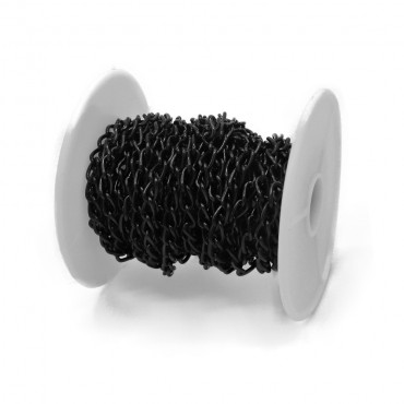 Catena 7x4mm per pochette roll 5mt Nero