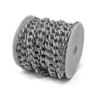 Chaîne diamantée 11x7mm pour pochette roll 5mt Argento