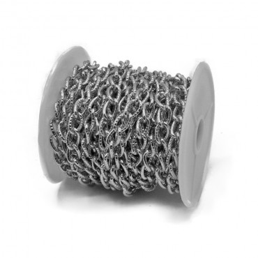 Chaîne en Aluminium Martelé Argenté: La Touche Chic pour les Décorations Artisanales | Tessiland