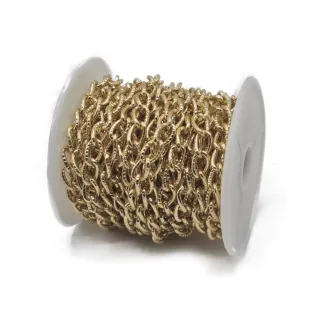 Hammered Chain 9x6mm for Pouch Roll 5mt Oro