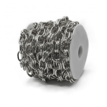Catena tandem doppio anello 20x14mm per borse roll 5mt
