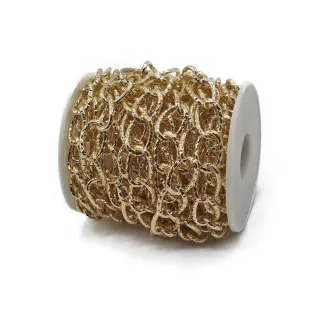 Chaîne martelée à maillon simple 18x12mm pour sacs roll 5m Oro