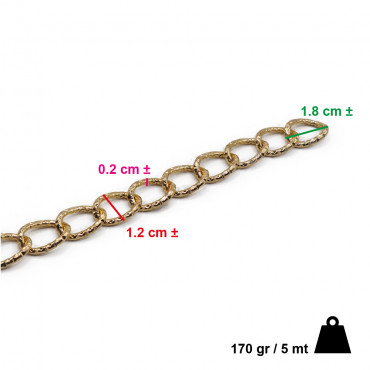 Hammered Gold Aluminum Chain for Crochet: Ancient Art Meets Modern Design | Tessiland