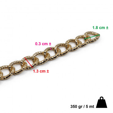 Catena in Alluminio Oro per creazioni crochet: La Bellezza si Trova nei Dettagli | Tessiland