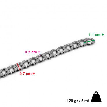Silver Aluminum Chain for Crochet Pochettes: Innovation and Style | Tessiland