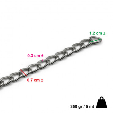 Hammered Double Silver Aluminum Chain: The Trendy Accessory of the Moment | Tessiland