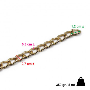 Hammered Double Gold Aluminum Chain: The Trendy Accessory of the Moment | Tessiland